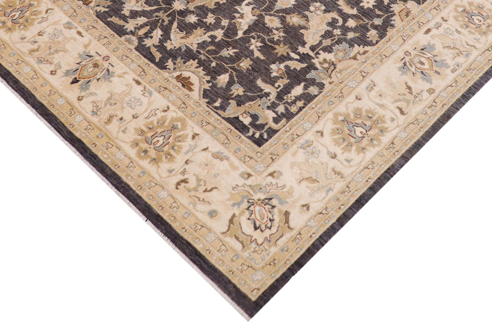 handmade Traditional Kafkaz Gray Ivory Hand Knotted RECTANGLE 100% WOOL area rug 8x10
