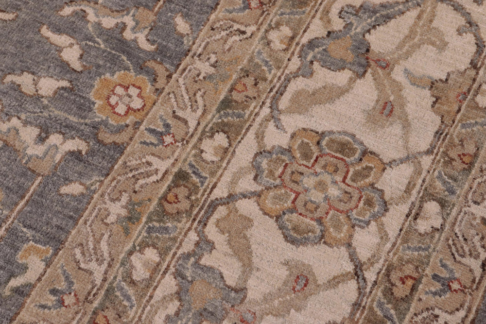 handmade Traditional Kafkaz Lt. Gray Beige Hand Knotted RECTANGLE 100% WOOL area rug 9x12