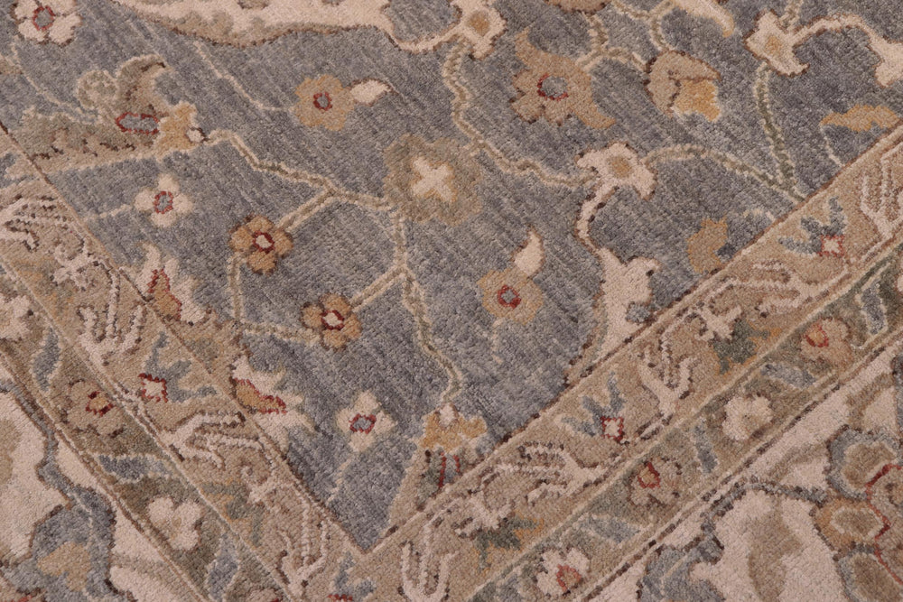 handmade Traditional Kafkaz Lt. Gray Beige Hand Knotted RECTANGLE 100% WOOL area rug 9x12