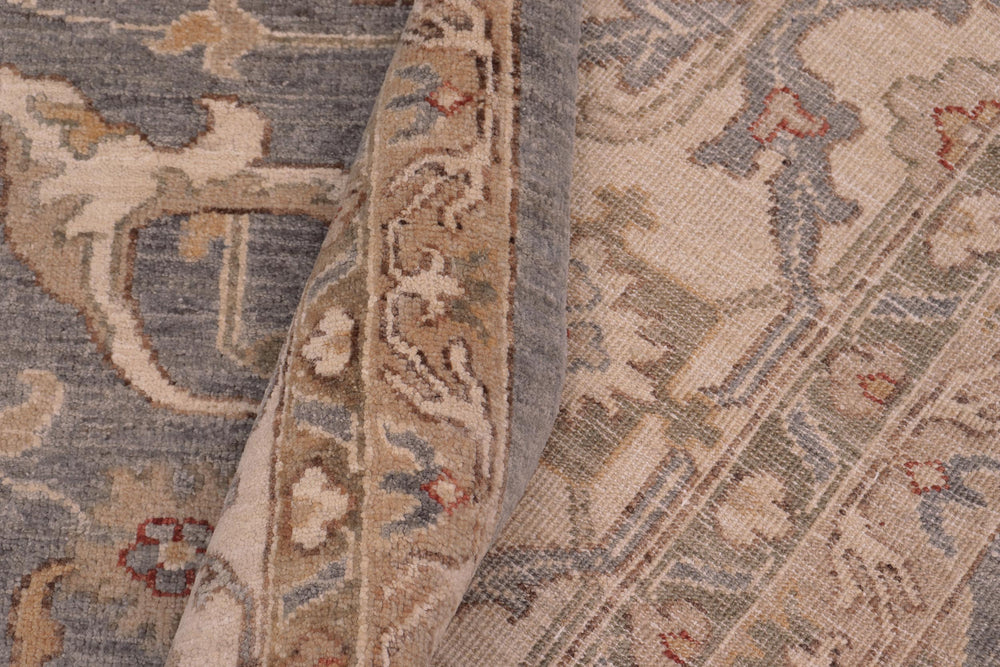handmade Traditional Kafkaz Lt. Gray Beige Hand Knotted RECTANGLE 100% WOOL area rug 9x12