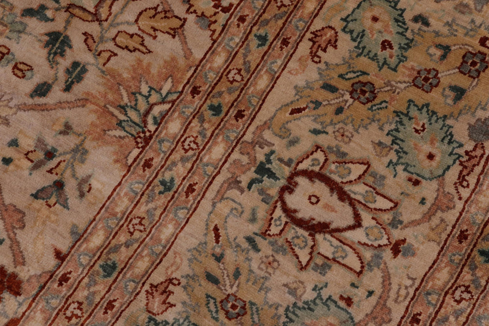 handmade Traditional  Lt. Tan Lt. Tan Hand Knotted RECTANGLE 100% WOOL area rug 8' x 10'
