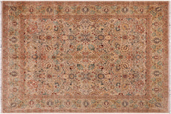 handmade Traditional  Lt. Tan Lt. Tan Hand Knotted RECTANGLE 100% WOOL area rug 8' x 10'
