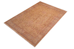handmade Transitional Sultanabad Gold Gray Hand Knotted RECTANGLE 100% WOOL area rug 8x10