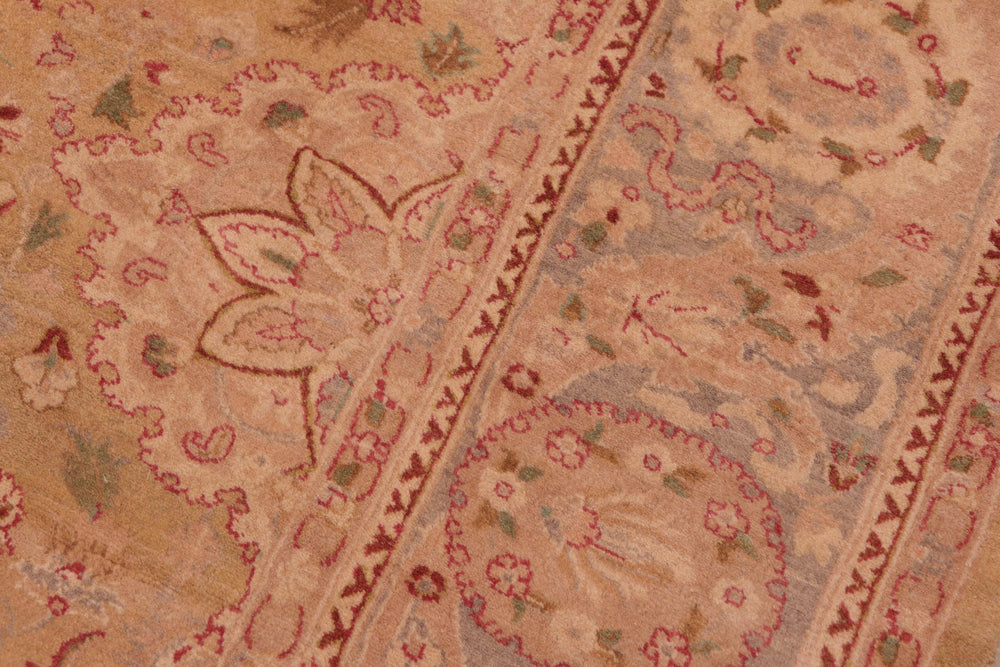 handmade Transitional Sultanabad Gold Gray Hand Knotted RECTANGLE 100% WOOL area rug 8x10