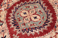 handmade Modern Kafkaz Red Blue Hand Knotted RECTANGLE 100% WOOL area rug 9' x 12'