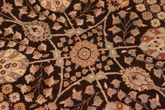 handmade Traditional  Brown Tan Hand Knotted RECTANGLE 100% WOOL area rug 8' x 10'