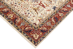 handmade Traditional Kafkaz Ivory Rust Hand Knotted RECTANGLE 100% WOOL area rug 12x15