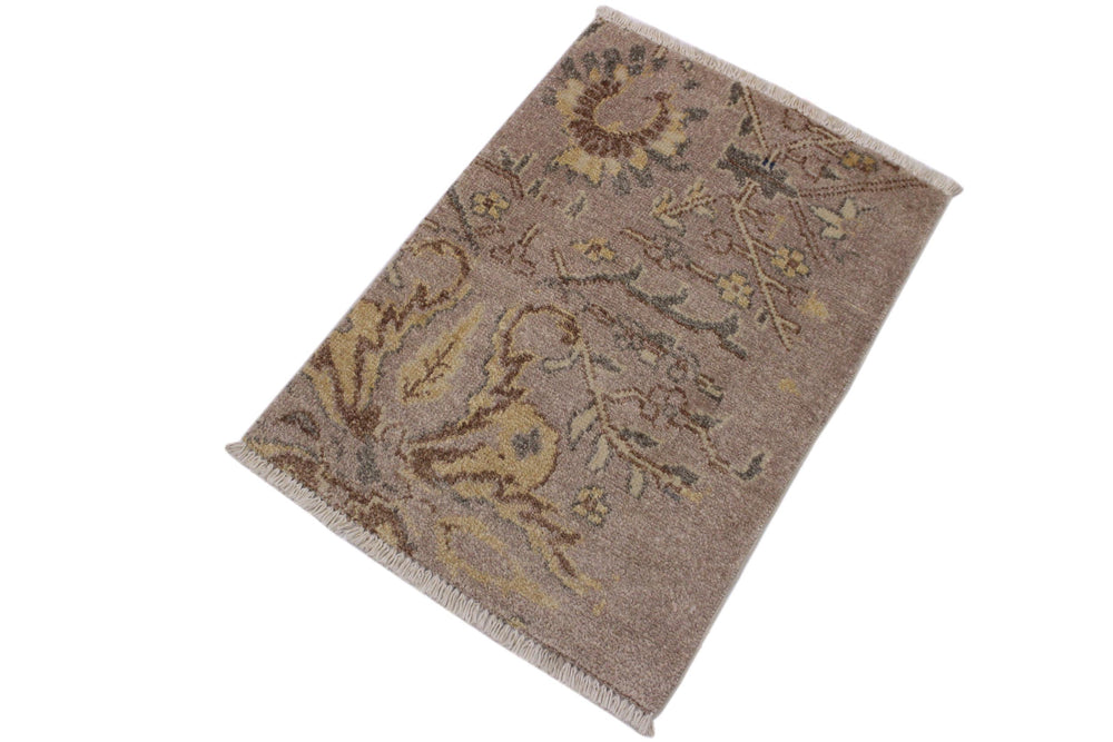 handmade Modern Kafkaz Gold Gold Hand Knotted RECTANGLE 100% WOOL area rug 2' x 3'