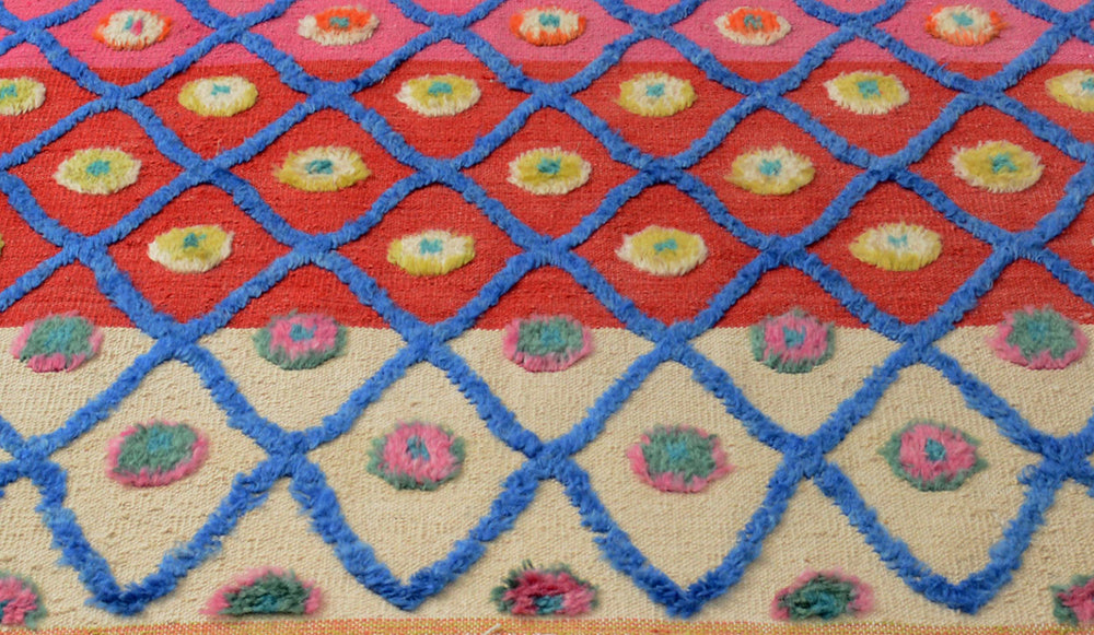 handmade Geometric Moroccan Hi Beige Red Hand Knotted RECTANGLE 100% WOOL area rug 8' x 10'