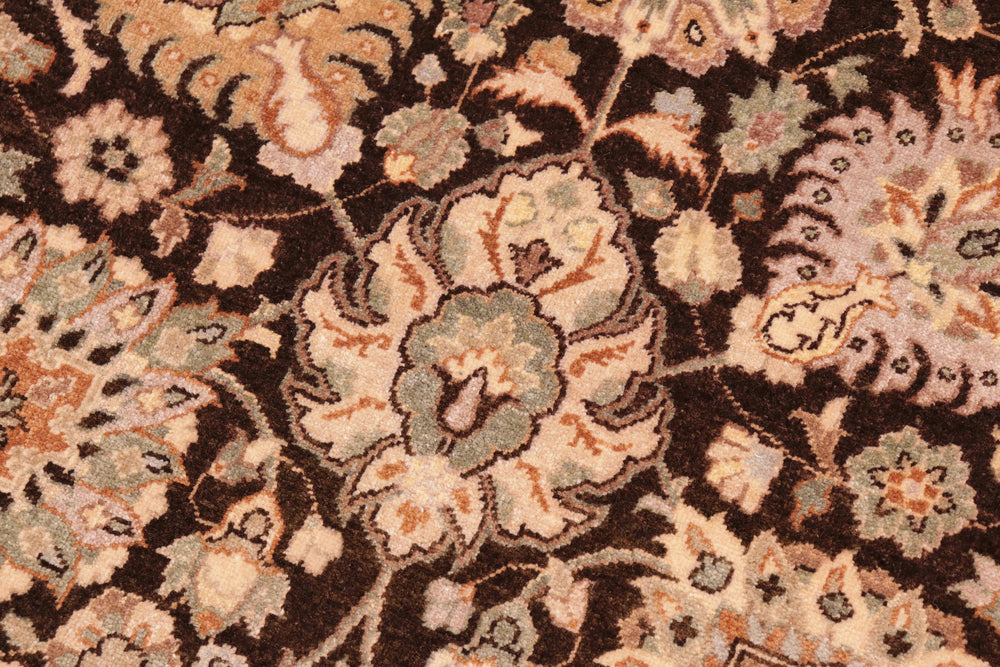 handmade Transitional Design Brown Beige Hand Knotted RECTANGLE 100% WOOL area rug 8' x 10'