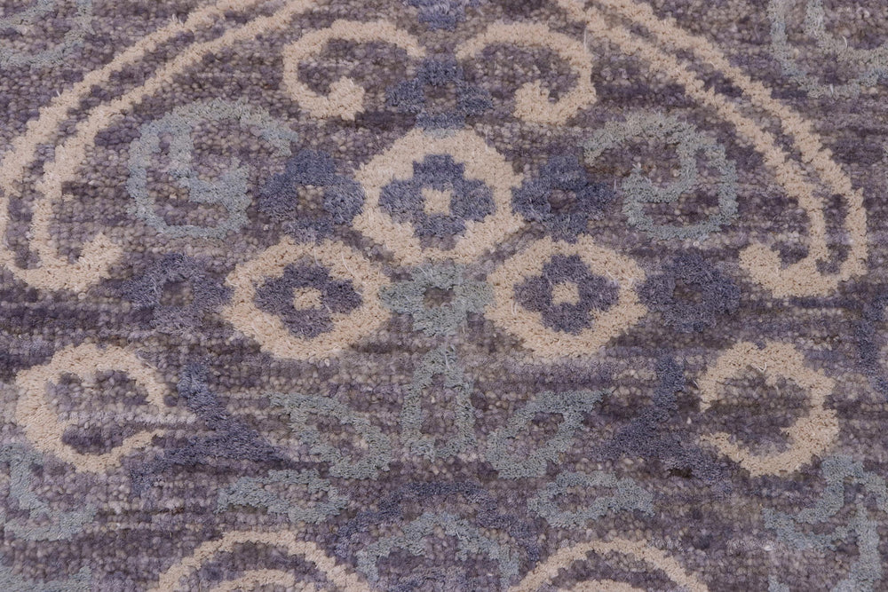 handmade Modern Kafkaz Gray Gray Hand Knotted RECTANGLE WOOL&SILK area rug 2' x 3'