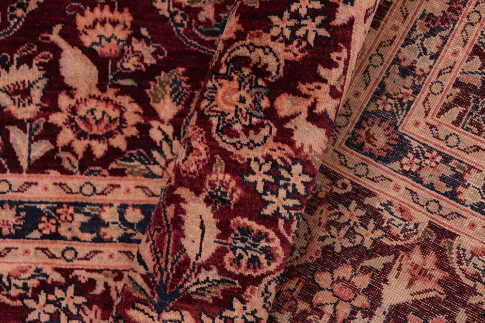 handmade Transitional Nadeem Aubergine Aubergine Hand Knotted RECTANGLE 100% WOOL area rug 8x10