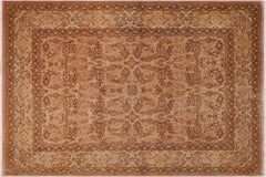 handmade Transitional Design Tan Lt. Blue Hand Knotted RECTANGLE 100% WOOL area rug 8' x 10'