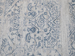 handmade Modern Vintage Beige Blue Machine Made RECTANGLE POLYESTER area rug 9x12