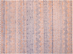 handmade Geometric Modern Gray Blue Machine Made RECTANGLE POLYESTER area rug 9x12