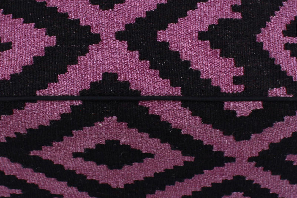 handmade  Ottoman Black Purple HandmadeRECTANGLE 100% WOOL area rug