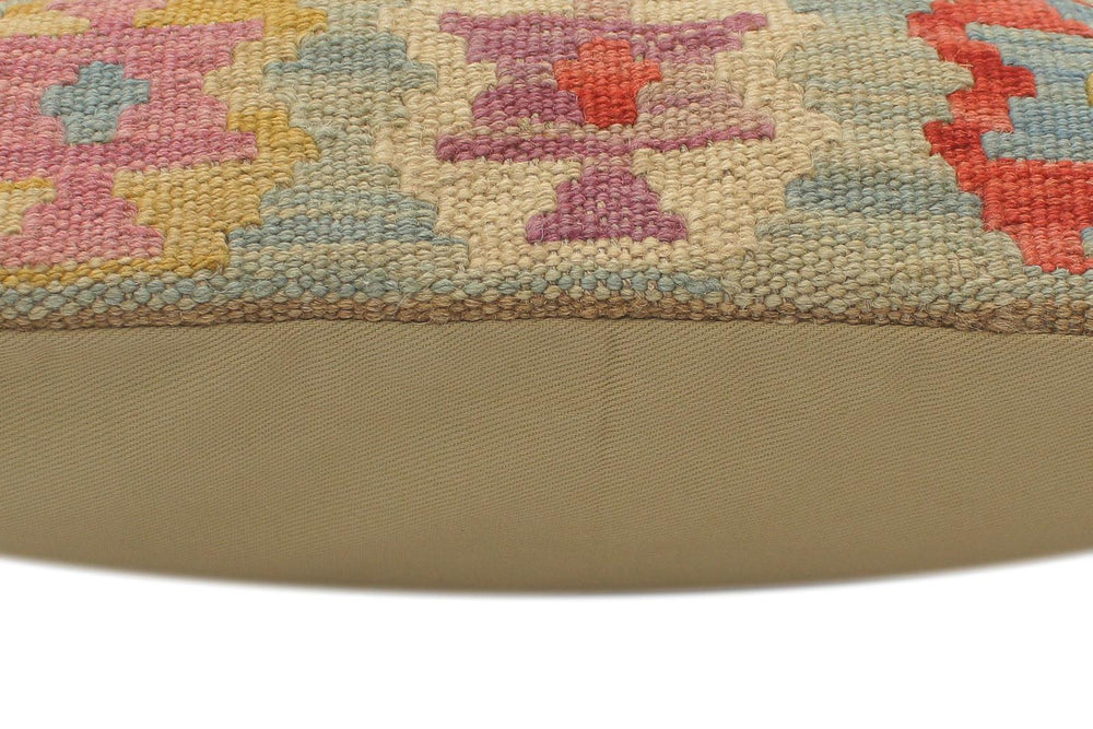 handmade Tribal Turkish Antique Red Blue Hand-Woven SQUARE 100% WOOL pillow