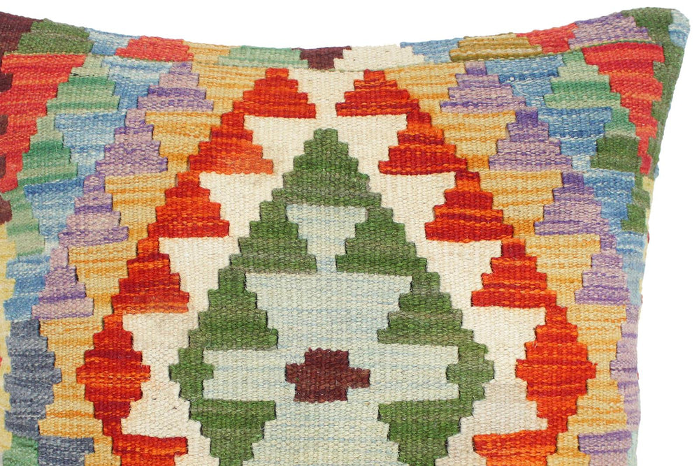 handmade Traditional Pillow Rust Gold Hand-Woven SQUARE 100% WOOL area rug