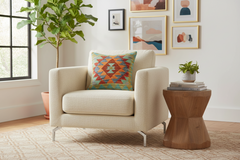 Shabby Chic Turkish Elane Hand Woven Kilim Throw Pillow