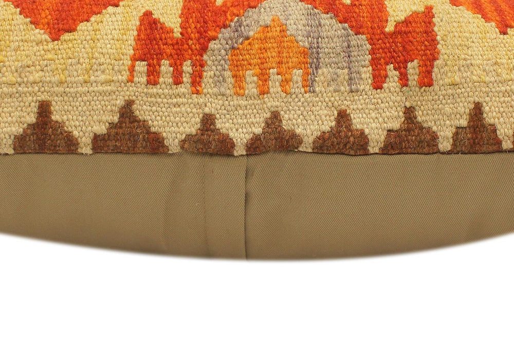 handmade Tribal Rust Beige Hand-Woven RECTANGLE 100% WOOL Pillow