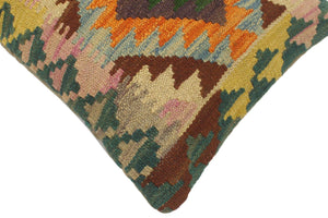 handmade Tribal Rust Blue Hand-Woven RECTANGLE 100% WOOL Pillow