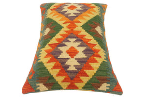 handmade Tribal Rust Gold Hand-Woven RECTANGLE 100% WOOL Pillow
