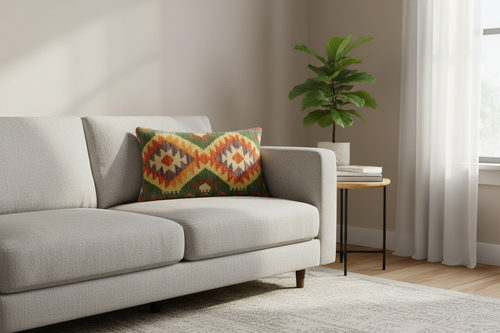 Turkish Bohemian Avery Hand Woven Kilim Pillow