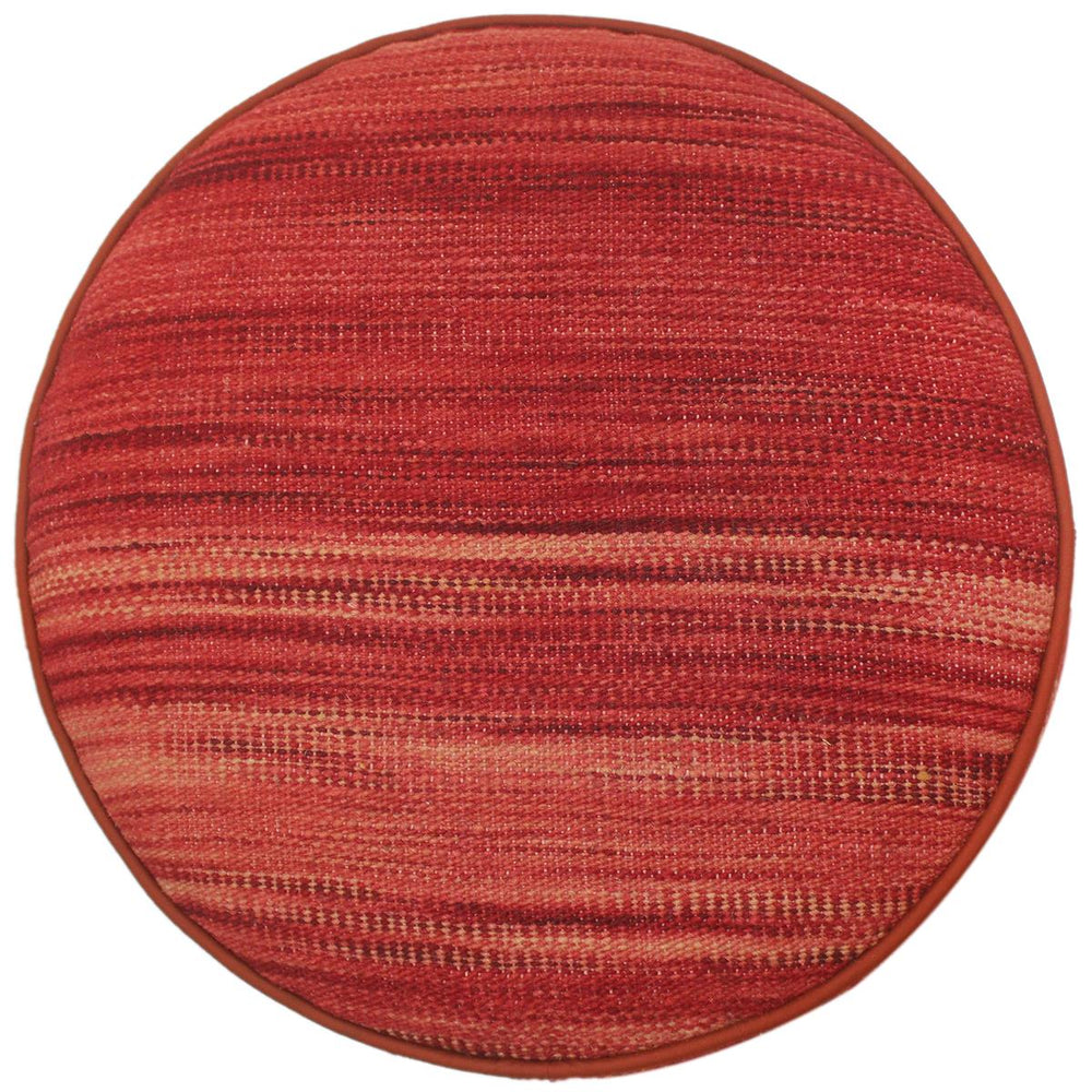 handmade Modern Victorianot Red Red Hand-made RECTANGLE Vegetable dyed wool and wood  24 x 24 x 19