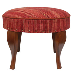 handmade Modern Victorianot Red Red Hand-made RECTANGLE Vegetable dyed wool and wood  24 x 24 x 19