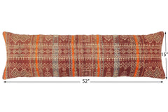 handmade Tribal Burgundy Rust Hand-Woven SQUARE 100% WOOL Pillow