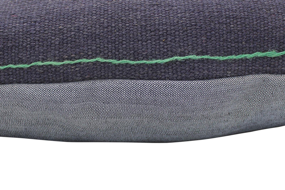 handmade  Pillow Blue Yellow Hand-Woven SQUARE 100% Wool Suzani Throw Pillow
