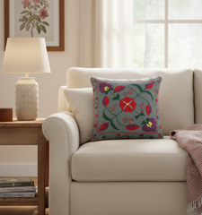 Boho Chic Bartley Kilim Suzani Handmade Pillow