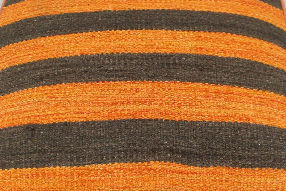 handmade Modern Ottoman Orange Black Hand-made SQUARE handmade ottoman pouf