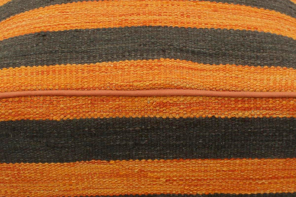 handmade Modern Ottoman Orange Black Hand-made SQUARE handmade ottoman pouf