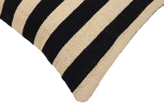 handmade Modern Pillow Beige Black Hand-Woven SQUARE 100% WOOL  Hand woven turkish pillow  2 x 2