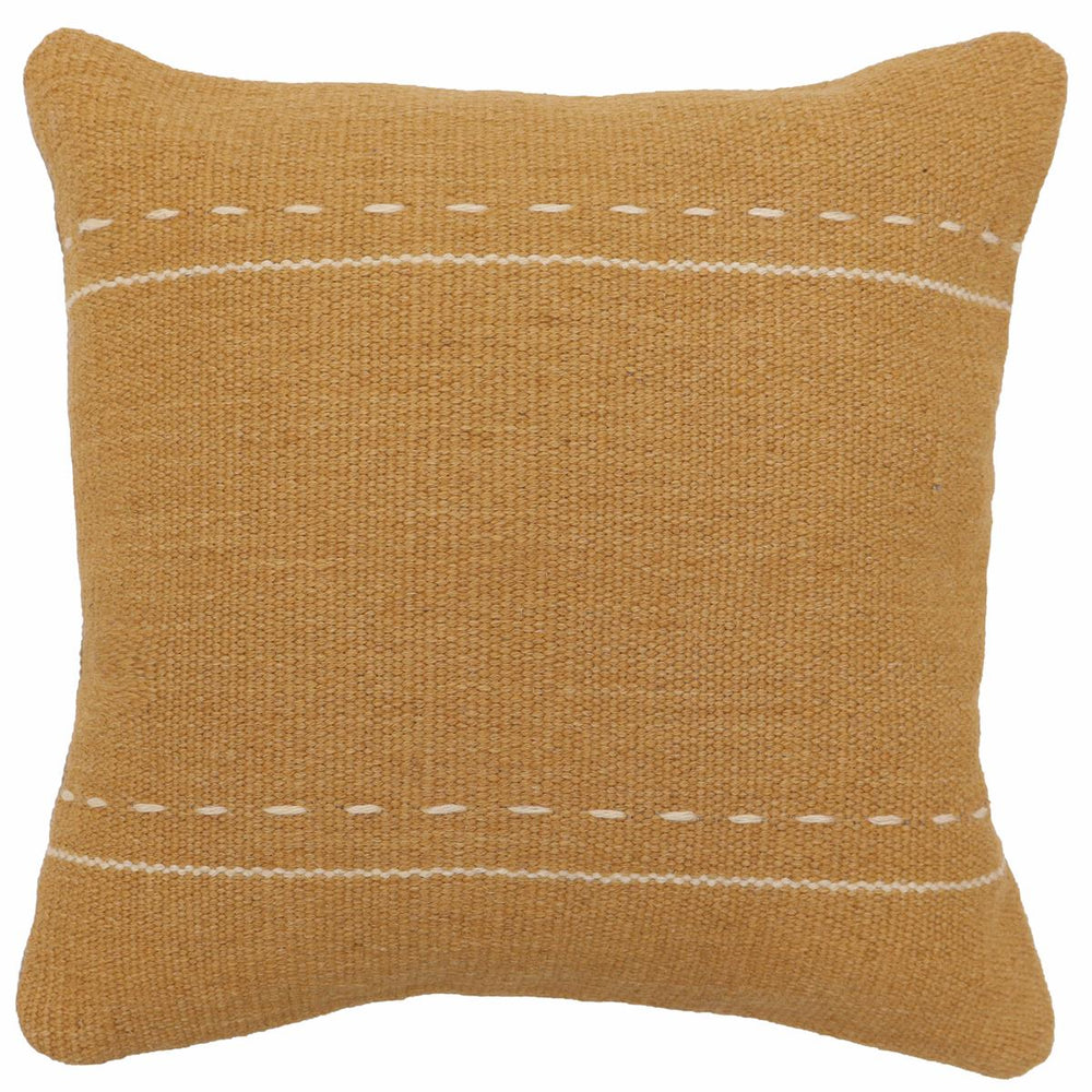 handmade Modern Pillow Brown Beige Hand-Woven SQUARE 100% WOOL  Hand woven turkish pillow  2 x 2