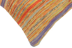 handmade Modern Pillow Rust Blue Hand-Woven SQUARE 100% WOOL  Hand woven turkish pillow  2 x 2