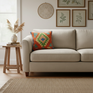 Bohemian Mckinney Turkish Hand-Woven Kilim Pillow
