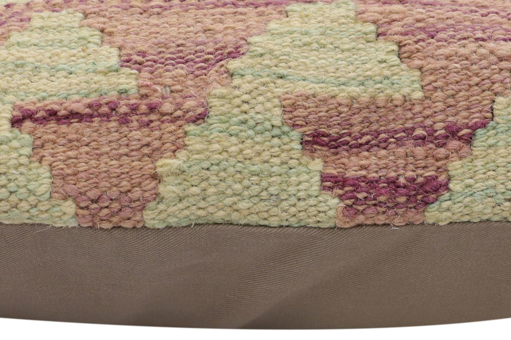 handmade Traditional Pillow Rust Blue Hand-Woven SQUARE 100% WOOL Hand woven turkish pillow2 x 2