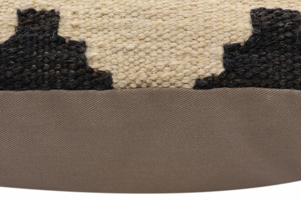 handmade Traditional Pillow Rust Blue Hand-Woven SQUARE 100% WOOL  Hand woven turkish pillow  2 x 2