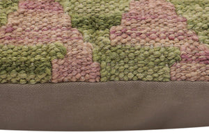 handmade Traditional Pillow Blue Green Hand-Woven SQUARE 100% WOOL Hand woven turkish pillow2 x 2