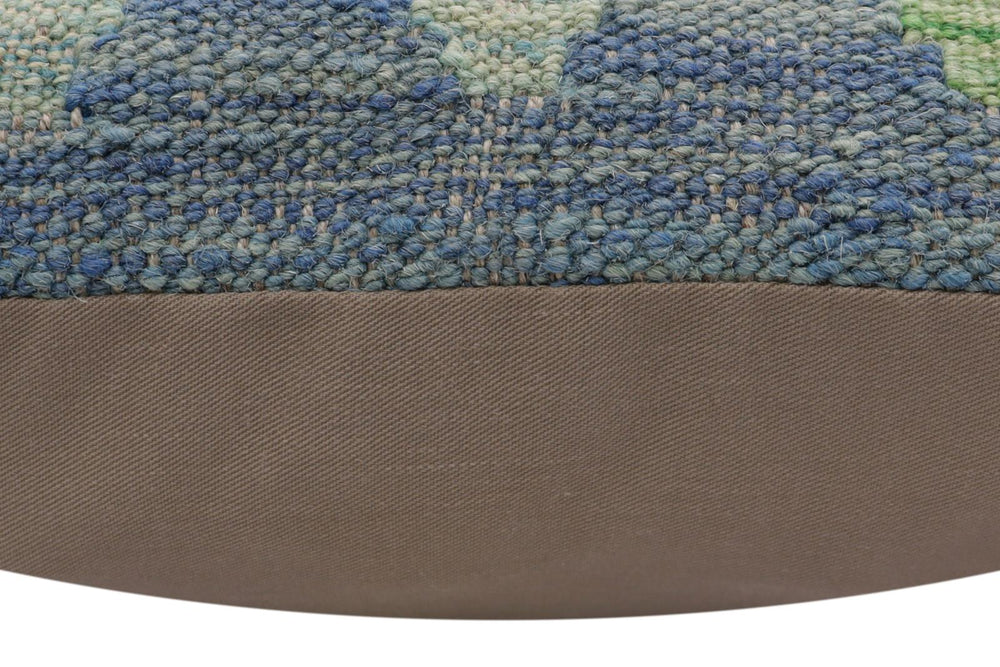 handmade Traditional Pillow Blue Red Hand-Woven SQUARE 100% WOOL Hand woven turkish pillow2 x 2