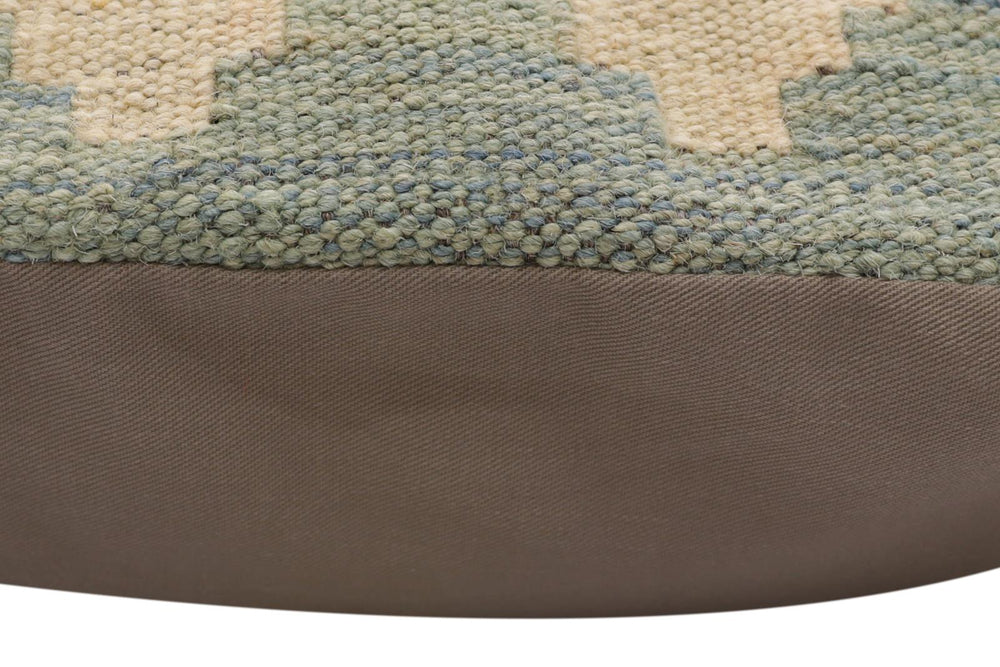 handmade Traditional Pillow Rust Blue Hand-Woven SQUARE 100% WOOL Hand woven turkish pillow2 x 2