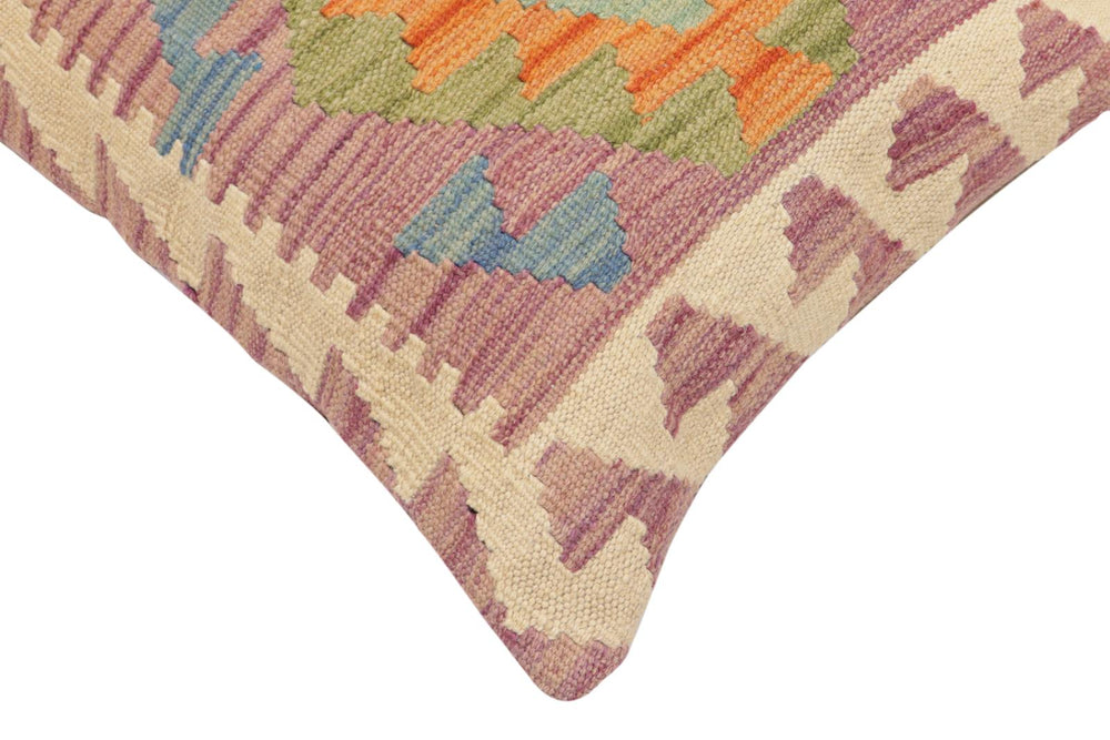 handmade Traditional Pillow Purple Blue Hand-Woven SQUARE 100% WOOL  Hand woven turkish pillow  PILLOW