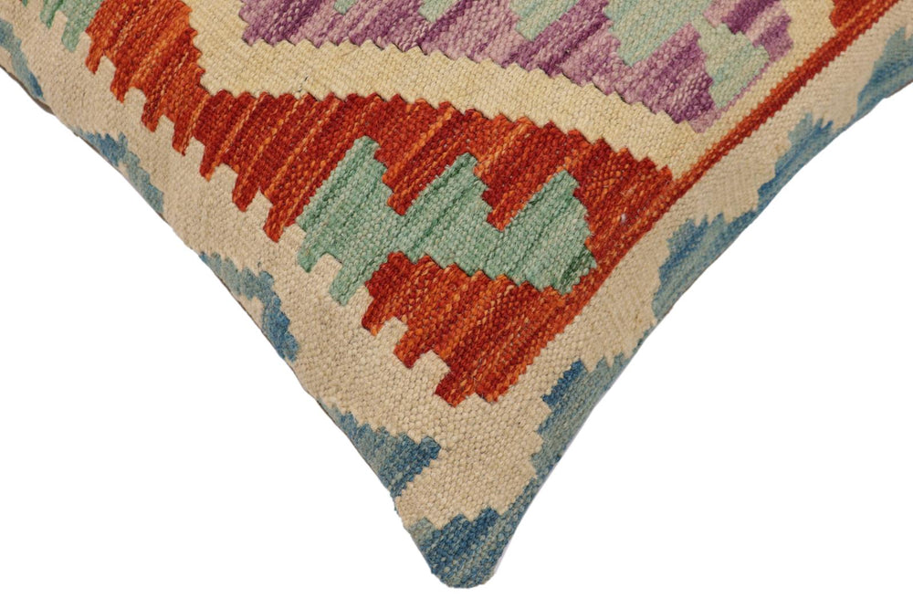 handmade Traditional Pillow Rust Beige Hand-Woven SQUARE 100% WOOL  Hand woven turkish pillow  PILLOW