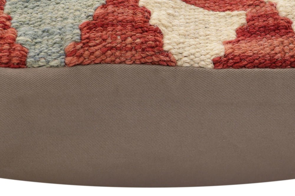 handmade Traditional Pillow Red Beige Hand-Woven SQUARE 100% WOOL  Hand woven turkish pillow  PILLOW