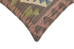 handmade Traditional Pillow Gray Blue Hand-Woven SQUARE 100% WOOL  Hand woven turkish pillow  PILLOW