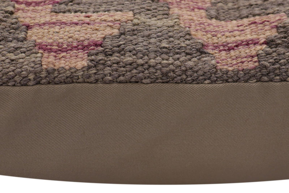 handmade Traditional Pillow Gray Blue Hand-Woven SQUARE 100% WOOL  Hand woven turkish pillow  PILLOW