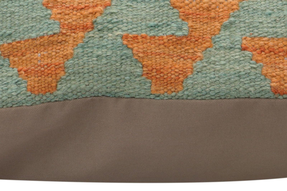 handmade Traditional Pillow Blue Gray Hand-Woven SQUARE 100% WOOL  Hand woven turkish pillow  PILLOW
