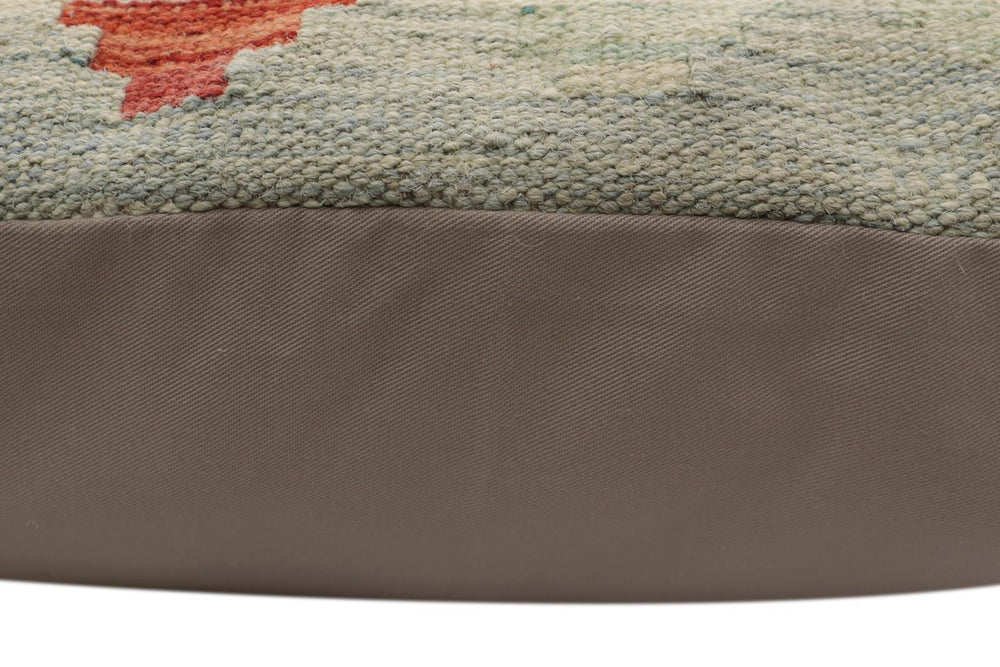 handmade Traditional Pillow Rust Blue Hand-Woven SQUARE 100% WOOL  Hand woven turkish pillow  PILLOW